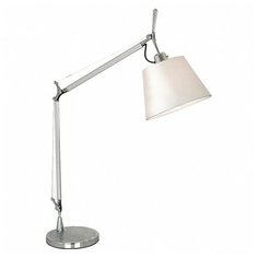 Настольная лампа офисная Favourite, 1х60W, серебро, размеры (мм)-320x1375, плафон - белый