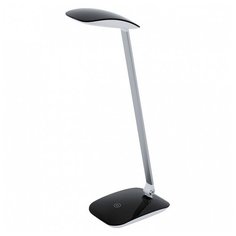 Настольная лампа офисная Eglo, 1х4,5W, черный, размеры (мм)-100x150x500, 4000К, плафон - черный