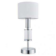 Настольная лампа декоративная Favourite, 1х40W, хром, размеры (мм)-140x330, плафон - белый, неокрашенный
