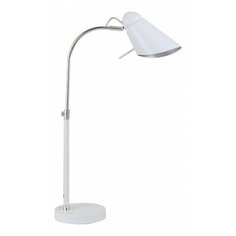 Настольная лампа офисная Favourite, 1х40W, серебро, размеры (мм)-150x600x360, плафон - белый