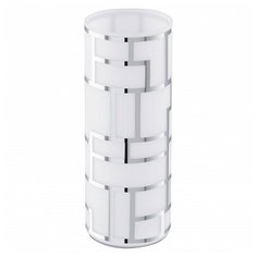 Настольная лампа декоративная Eglo ПРОМО, 1х60W, хром, размеры (мм)-105x270, плафон - белый, хром