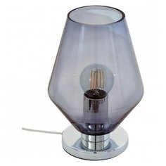 Настольная лампа декоративная Eglo ПРОМО, 1х42W, хром, размеры (мм)-170x245, плафон - дымчатый