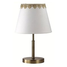 Настольная лампа декоративная Lumion, 1х40W, бронза, размеры (мм)-175x375, плафон - белый с орнаментом
