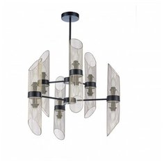 Люстра на штанге Escada, 12х60W, черный, размеры (мм)-620x790, плафон - серый