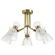 Люстра на штанге Lumion, 5х40W, бронза, размеры (мм)-610x370, плафон - неокрашенный