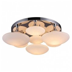 Потолочная люстра Escada, 7х40W, хром, размеры (мм)-595x175, плафон - белый