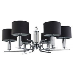 Подвесная люстра Favourite, 6х40W, хром, размеры (мм)-710x1480, плафон - черный, неокрашенный