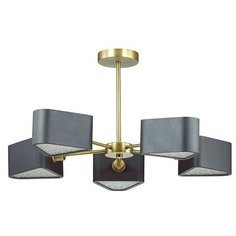 Люстра на штанге Lumion, 5х40W, бронза, размеры (мм)-685х330, плафон - неокрашенный, черный