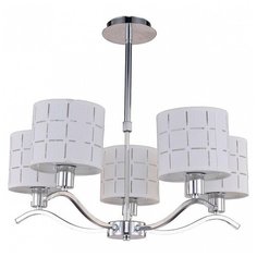 Люстра на штанге Escada, 5х60W, хром, размеры (мм)-560x490, плафон - белый