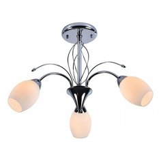 Люстра на штанге Escada, 3х60W, хром, размеры (мм)-550x400, плафон - неокрашенный