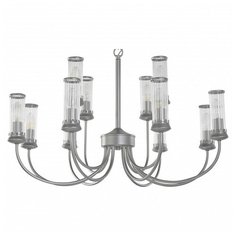 Подвесная люстра Favourite, 12х40W, серебро, размеры (мм)-780x1430, плафон - неокрашенный