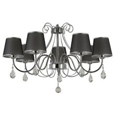 Подвесная люстра F-promo, 7х40W, хром, размеры (мм)-760x1460, плафон - черный