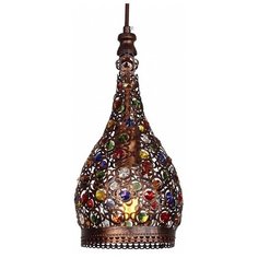 Подвесной светильник Favourite, 1х40W, коричневый, размеры (мм)-160x1000, плафон - коричневый, разноцветный