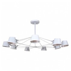 Люстра на штанге Favourite, 9х40W, белый, размеры (мм)-1200x450, плафон - белый