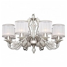 Подвесная люстра Favourite, 8х40W, серебро, размеры (мм)-700x1540, плафон - белый