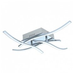 Потолочная люстра Eglo ПРОМО, 4х5W, хром, размеры (мм)-560х560х105, 3000К, плафон - белый