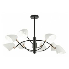 Люстра на штанге EVOLUCE, 8х40W, черный, размеры (мм)-890x550x1100, плафон - белый