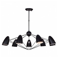 Люстра на штанге Favourite, 9х40W, хром, размеры (мм)-1100x800, плафон - черный