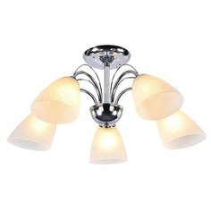 Люстра на штанге Escada, 5х60W, хром, размеры (мм)-650x290, плафон - белый