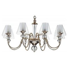 Подвесная люстра Escada, 8х40W, золото, размеры (мм)-815x1040, плафон - белый, неокрашенный