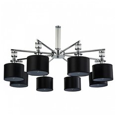 Подвесная люстра Favourite, 8х40W, золото, размеры (мм)-800x1480, плафон - черный