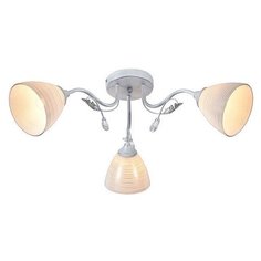 Потолочная люстра Escada, 3х60W, золото, размеры (мм)-650x290, плафон - белый с рисунком