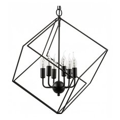 Подвесная люстра Lightstar, 6х40W, черный, размеры (мм)-530x530x1480