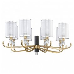 Подвесная люстра Favourite, 8х40W, коричневый, размеры (мм)-830x1360, плафон - серебро