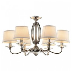 Подвесная люстра Escada, 6х40W, никель, размеры (мм)-720x1350, плафон - белый