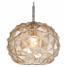 Подвесной светильник Favourite, 1х60W, хром, размеры (мм)-350x2400, плафон - коньячный