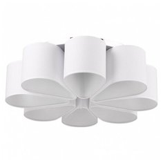 Потолочная люстра Escada, 8х60W, хром, размеры (мм)-620x180, плафон - белый