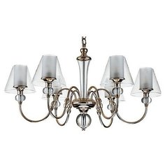 Подвесная люстра Escada, 6х40W, золото, размеры (мм)-705x1000, плафон - белый, неокрашенный