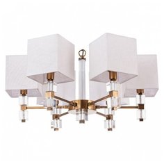 Подвесная люстра Arte Lamp, 6х60W, медь, размеры (мм)-650x1200, плафон - белый