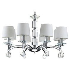 Подвесная люстра Escada, 8х40W, хром, размеры (мм)-800x1450, плафон - бежевый, неокрашенный