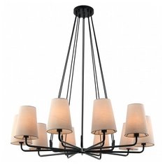 Подвесная люстра Favourite, 10х40W, черный, размеры (мм)-1015x1080, плафон - бежевый