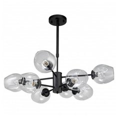 Подвесная люстра Favourite, 8х40W, черный, размеры (мм)-850x820, плафон - неокрашенный