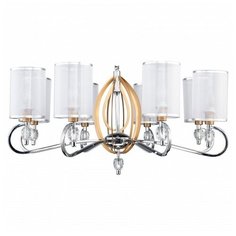 Подвесная люстра Favourite, 8х40W, латунь, размеры (мм)-790x1450, плафон - серебро