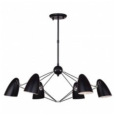 Люстра на штанге Favourite, 6х40W, хром, размеры (мм)-920x700, плафон - черный