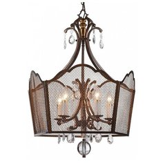 Подвесной светильник Favourite, 5х40W, коричневый, размеры (мм)-605х1500, плафон - коричневый, неокрашенный