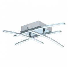 Потолочная люстра Eglo ПРОМО, 4х5W, хром, размеры (мм)-500х500х115, 3000К, плафон - белый