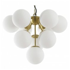 Подвесная люстра Favourite, 10х40W, латунь, размеры (мм)-550x730, плафон - белый