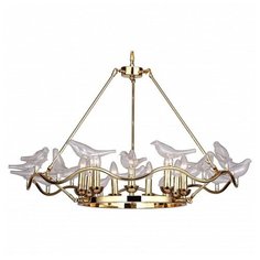 Подвесная люстра Favourite, 9х40W, золото, размеры (мм)-900х1530, плафон - неокрашенный