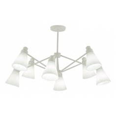 Люстра на штанге EVOLUCE, 8х40W, белый, размеры (мм)-840х440, плафон - белый