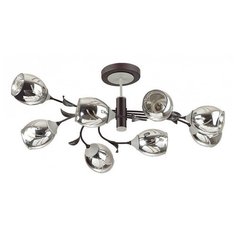 Люстра на штанге Lumion, 8х60W, черный, размеры (мм)-930x630x300, плафон - дымчатый