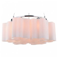Подвесная люстра Arte Lamp, 6х40W, хром, размеры (мм)-570x1200, плафон - белый