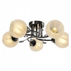 Потолочная люстра Escada, 5х60W, хром, размеры (мм)-560x250, плафон - белый
