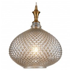 Подвесной светильник Favourite, 1х60W, латунь, размеры (мм)-290x2350, плафон - коньячный