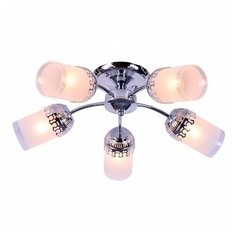 Потолочная люстра Escada, 5х60W, хром, размеры (мм)-555x195, плафон - неокрашенный