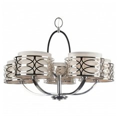 Подвесной светильник Escada, 5х40W, хром, размеры (мм)-760x1200, плафон - белый, хром