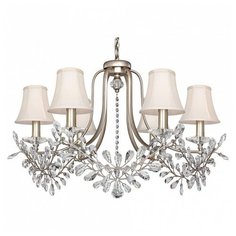 Подвесная люстра Favourite, 6х40W, серебро, размеры (мм)-700х1550, плафон - кремовый, неокрашенный